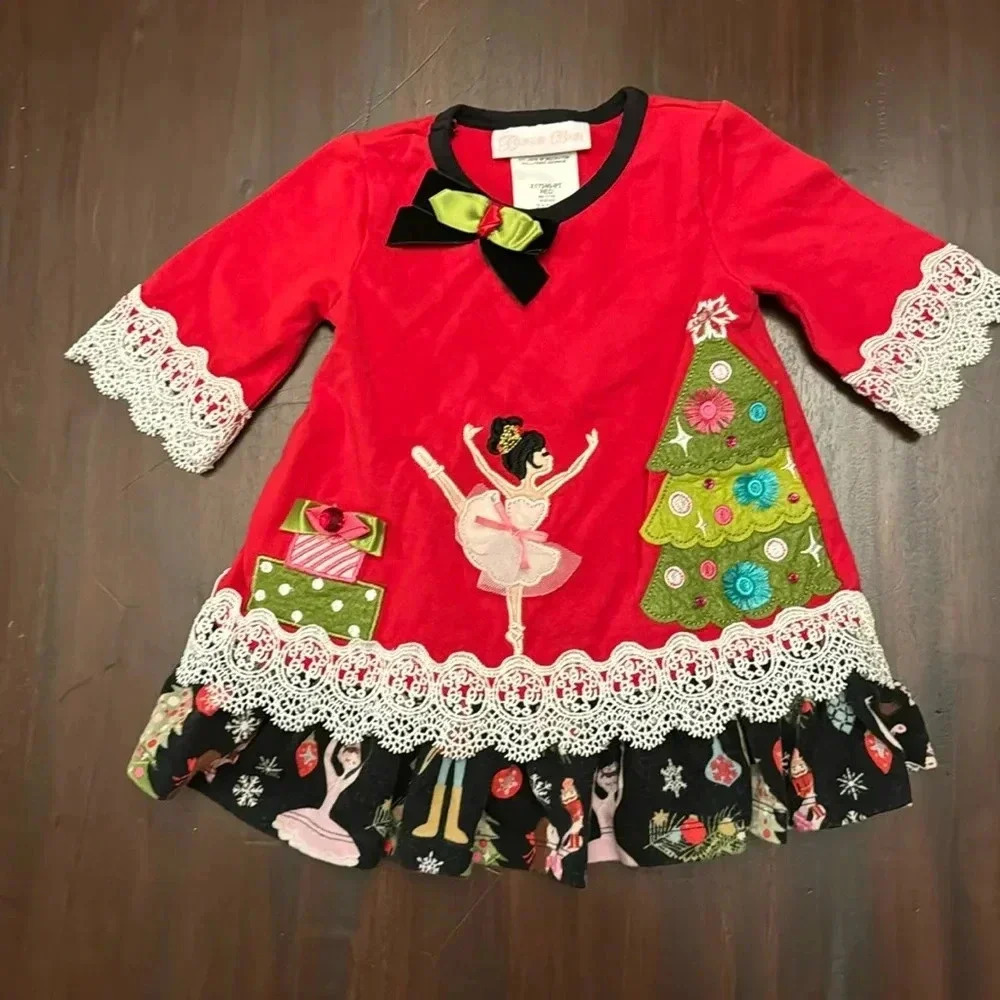 Bonnie Baby red Christmas nutcracker shirt size 12 months